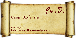 Csog Diána névjegykártya